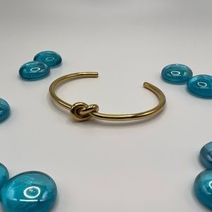 🆕 Knoted Cuff Bangle Bracelet IP 18k Gold Plated Stainless Steel